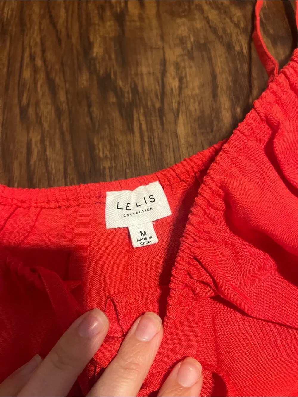 Red linen matching set - size medium